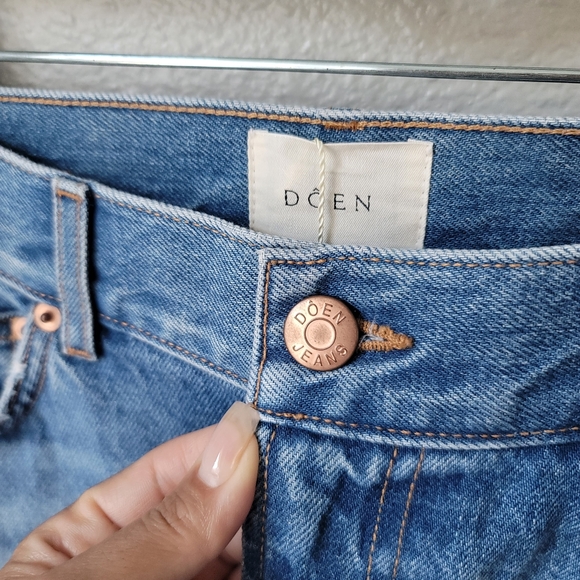 NWT Doen Laurent Wide Leg Ultra High Rise Jean, Size 31, Color Vilaine Wash - Picture 5 of 11